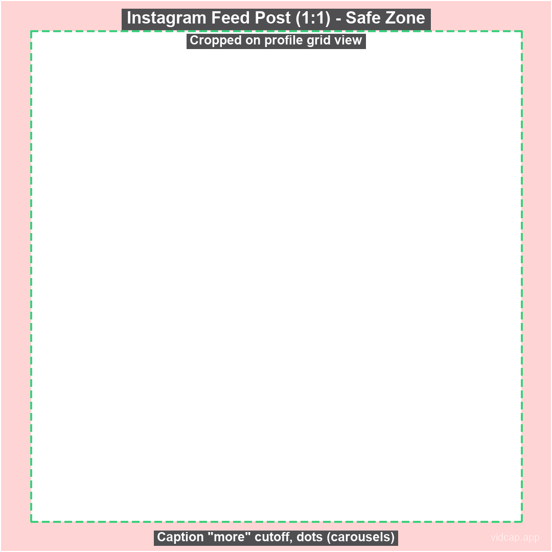 Instagram Feed Post (1:1) safe zone template