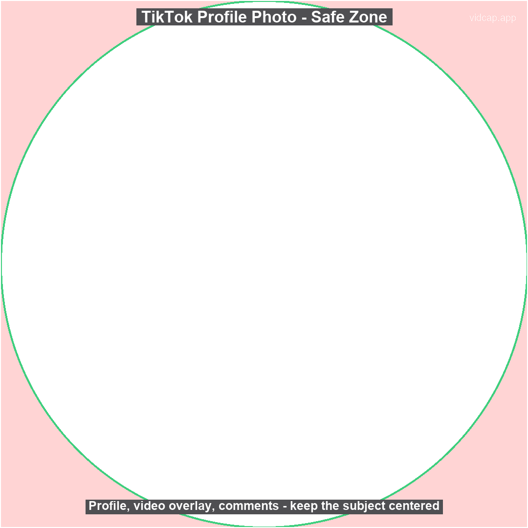 TikTok Profile Photo safe zone template